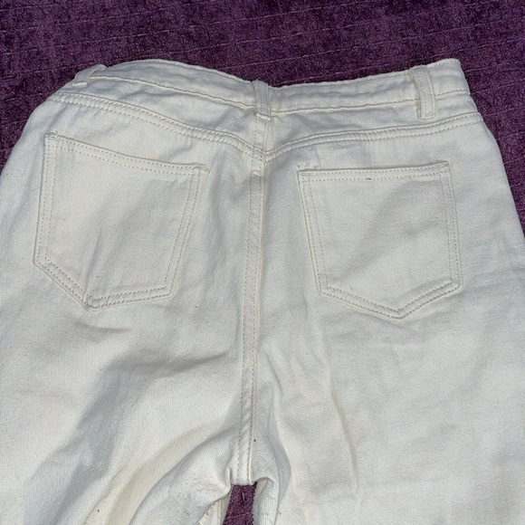 DAZY wide leg capri cropped beach summer pants white size medium - Picture 6 of 8